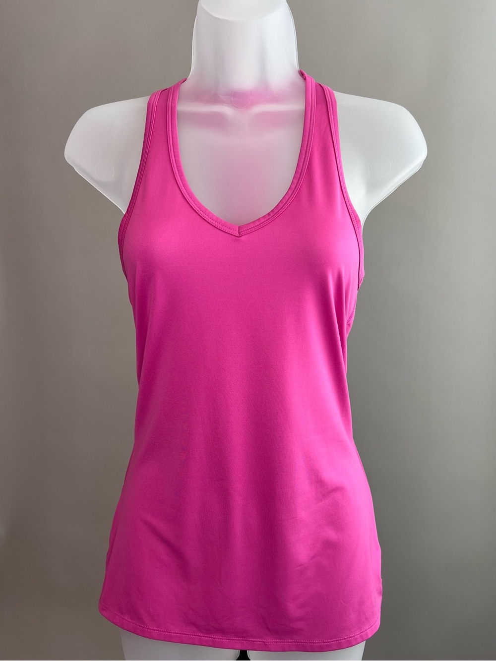 Under Armour Hot Pink V-Neck Racerback Tank